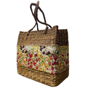 Sac en jacinthe d'eau avec découpage artistique et boutons en jacinthe - Product Image 2