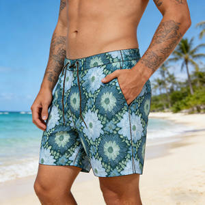 กางเกงขาสั้นชายหาดผู้ชายแบบปรับแต่งได้จำนวนมาก แห้งเร็ว ป้องกันรังสียูวี พร้อมเชือกผูกสำหรับวันหยุด - Product Image 5