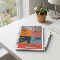 Cuaderno Espiral para Gestión de la Ansiedad, Diario de Gratitud, Planificador de Bienestar Mental, Libro de Registro, Regalo