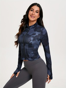 OEM Wholesale Women <b>Yoga</b> <b>jacket</b> Breathable Outerwear Fashion Long Sleeves with Pockets Women <b>Yoga</b> <b>jacket</b> wtih custom color - Product Image 5