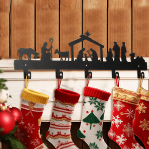 CIFbuy Porta Calze Natalizio da Parete con Ganci Decorativi per Decorazioni Festive e Conservazione Regali TikTok per Temu Pick Serv - Product Image 4