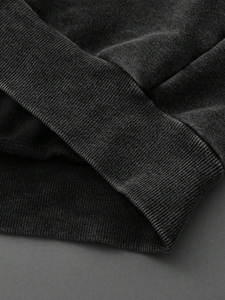 Conjunto de Chándal Urbano para Hombre, Lavado Ácido Personalizado, Efecto Desgastado por el Sol, Sudadera con Cremallera Estilo Vintage, Pantalón Holgado, 100% Algodón Liso - Product Image 4