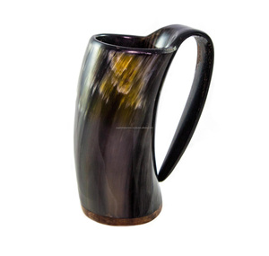 Taza vikinga para beber con cuerno clásico negro decorativo para cerveza, vino, decoración interior, diseño de Material único, taza para beber - Product Image 5