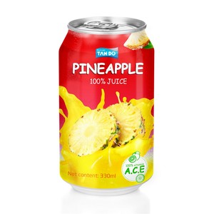 Tropi Juice 330ml Lata Corta de Aluminio 100% Puré de Fruta Bajo en Grasa Esterilizado Recién Exprimido 5 Brix Sabor Guayaba y Sandía - Product Image 2