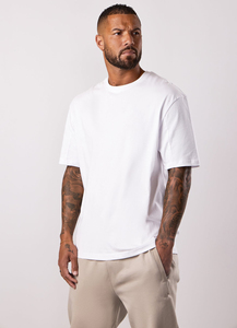 Blank 220 GSM Custom Men's Oversized T-shirt Unisex Streetwear T-Shirt Heavy Weight Plain <b>Tshirts</b> for Printing Streetwear - Product Image 4
