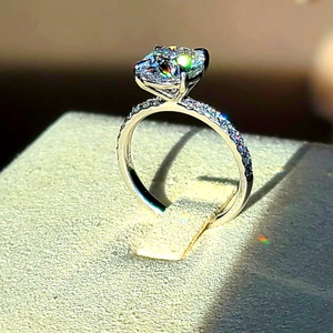 18k Gold Plated 2.2ct D VVS1 Lab Grown Round Diamond IGI Certified Luxury Engagement & Wedding <b>Ring</b> - Product Image 1
