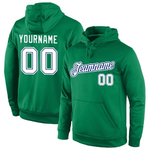 Sweat-shirt à capuche sport vert et blanc royal, nouvelle conception, sur mesure, vente en gros directe pour les entreprises - Product Image 1