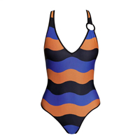 Vente en gros 1 pièce Maillot de bain une pièce imprimé pour femme Grande taille Logo personnalisable sur le devant Vêtements de plage Service OEM