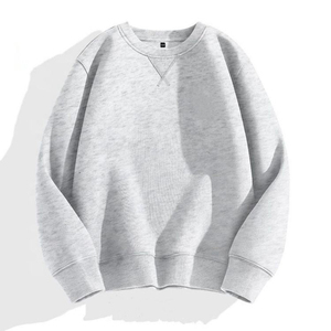Sweat-shirt épais 100 % coton avec col rond en polaire pour l'hiver, pull unisexe oversize, vêtements streetwear, logo personnalisé - Product Image 3