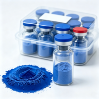 Poudre de Peptide de Cuivre Bleu GHK-Cu Tripeptide-1 en Gros, Haute Pureté (99%-99.9%), Matière Première Cosmétique CAS