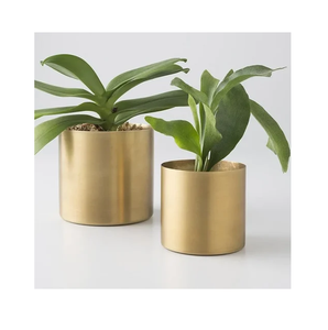 Best Quality Brass Planter Pot Modern Planters Best Selling <b>Gold</b> Plated Handmade Planter Pots - Product Image 2