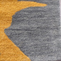 Alfombra con diseño personalizado para el suelo, Alfombra de lana torcida hecha a mano dura, tejido de respaldo de lona para cama, camino lateral