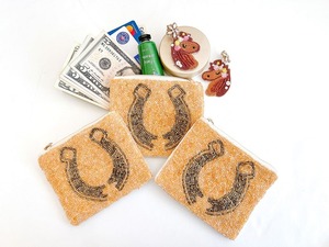 Handcrafted Cotton Beaded Embroidery Coin Pouches with Bohemian Festival Style Silk Screen Printed Seed <b>Beads</b> Customizable - Product Image 4