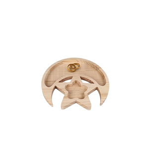 ถาดเสิร์ฟรูปดาวและพระจันทร์ทำมือจากไม้ ดีไซน์สำหรับใช้ในบ้านและร้านอาหาร งานฝีมืออินเดียแท้ๆ - Product Image 4