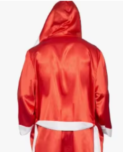 PROFIT SPORTS Bata de Boxeo Roja con Capucha y Ribete Blanco, Ropa Deportiva Transpirable de Poliéster, Cómoda para Todas las Estaciones, Personalizable, Premium, para Hombre - Product Image 3