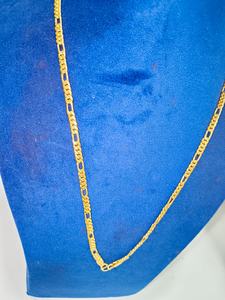 Collier chaîne à maillons fantaisie en or jaune massif 22 carats pour hommes et femmes, fermoir en forme de S, bijoux fins traditionnels indiens - Product Image 2