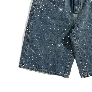 Shorts décontractés pour hommes à prix abordable, ornés de strass, respirants, personnalisables, à taille élastique, en toile de haute qualité, confortables, en promotion - Product Image 6