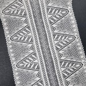 Tela de Encaje Elástica con Diseño Geométrico Festoneado, Ligera, de Nailon y Spandex, 17.5cm, Tejido Elástico para Lencería y Vestidos - Product Image 6