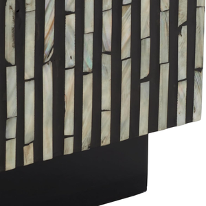 Mesa Auxiliar Negra Hecha a Mano con Madreperla para Sala de Estar, Taburete Cuadrado Moderno Tipo Tambor, Precio al por Mayor desde Vietnam - Product Image 3