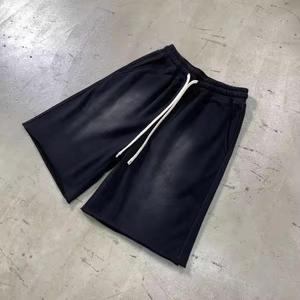 Pantalones Cortos de Algodón con Lavado Ácido Vintage para Hombre, Estilo Jogger, Cintura Media, con Estampado DTG - Product Image 3