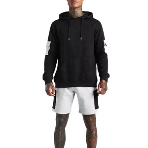 Ensemble sweat-shirt et short personnalisé, dernier design, pour homme, avec logo personnalisé, ensemble de jogging respirant en coton 100% pour homme - Product Image 1