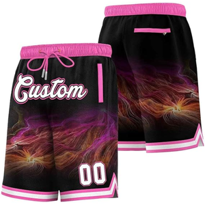 Shorts de sport décontractés pour hommes, couleur unie personnalisée, avec cordon de serrage à la taille, impression par sublimation, tissu en toile à séchage rapide, service OEM - Product Image 4