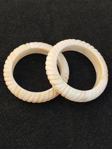 กำไลข้อมือรูปไข่ทำจากกระดูกธรรมชาติ เป็นมิตรกับสิ่งแวดล้อม สไตล์โบโฮ คลาสสิก  เครื่องประดับข้อมือแฮนด์เมด แฟชั่นสไตล์ชนเผ่า สำหรับผู้หญิง - Product Image 5
