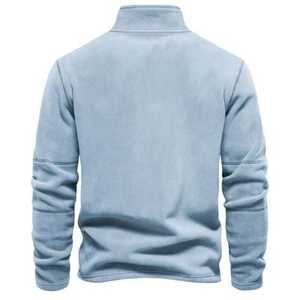 Sudadera polar con cremallera de un cuarto para hombre – Sudadera térmica ligera con cuello alto para uso casual y al aire libre - Product Image 3