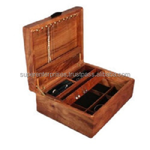 Nuevo diseño de alta calidad 2025, producto estándar superior, caja cuadrada de diseño de almacenamiento de joyería para múltiples cajas de madera, artesanía india - Product Image 3
