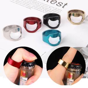 Décapsuleur de bière en métal, anneau de pouce en acier inoxydable argenté, portable et à porter, outil de bar pour les fêtes - Product Image 3