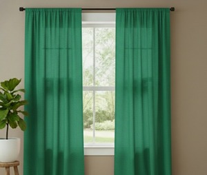 Rideaux en coton lavé faits à la main, rideaux de décoration pour la maison, rideaux de luxe couleur rouille pour chambre et salon - Product Image 6