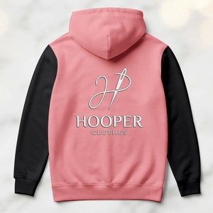 Sweat à capuche pour homme Hooper de haute qualité, couleur rose-noir, durable, respirant, séchage rapide, design personnalisé, style streetwear, pour l'hiver - Product Image 2