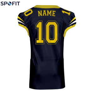 Maillot de football américain tendance personnalisé par sublimation, imprimé sur le devant, pour adulte, grande taille, respirant, antibactérien - Product Image 2
