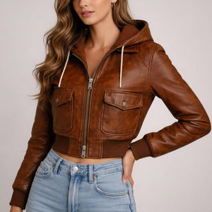 Chaqueta de Moda para Mujer, de Piel de Oveja Genuina, Ecológica, Resistente al Viento, Estilo Burbuja, Cálida y Cómoda para Invierno - Product Image 5