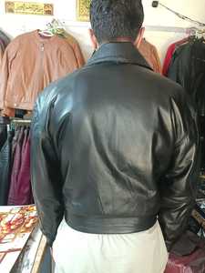 Veste bomber en cuir d'agneau véritable pour femmes, coupe-vent, rembourrage 100% polyester, vente en gros, fabrication OEM, approvisionnement en vrac - Product Image 5