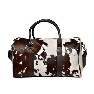 Bolsa de Lona Resistente de Cuero con Gran Capacidad y Forro de Poliéster para Viajes al Aire Libre, Diseño Confiable, Cierre de Cremallera Seguro - Product Image 1