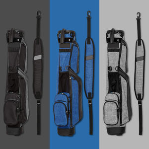 Sac de golf léger pour le dimanche avec tissu bleu chiné et support automatique pour un confort de déplacement sur le parcours - Product Image 4