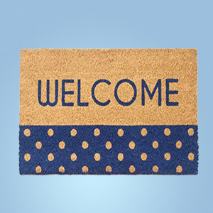 Tapis de bienvenue moderne antidérapant en PVC écologique et fibre de coco pour intérieur et extérieur - Product Image 1