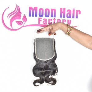 ผมต่อแบบ Remy Indian Human Hair Closure Bodywave เนื้อนุ่มเด้ง คุณภาพระดับซาลอน ซักล้างได้ ใช้ซ้ำได้ ทนทาน ยาวนาน สำหรับผู้หญิง เพื่อความงาม - Product Image 2