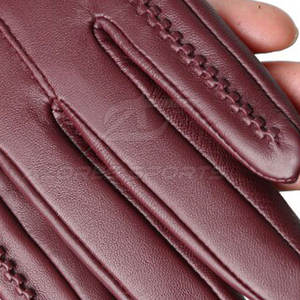 Gants en cuir pour homme compatibles écran tactile - Doux et chauds, décontractés pour l'hiver, écologiques avec doublure en polyester - Product Image 3