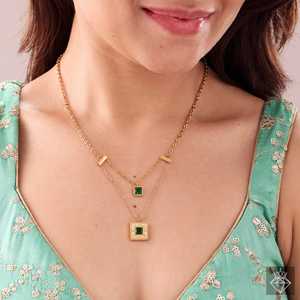 PRAO Fashion Chains Necklaces Square Pendant Array with Chain Array - Product Image 3