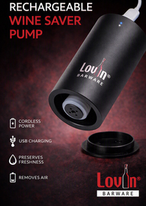 Lovin Electric Metal <b>Wine</b> Saver <b>Pump</b> Vacuum Stopper with Eco-Friendly Design for Preserving <b>Wine</b> Flavor and Aroma - Product Image 3