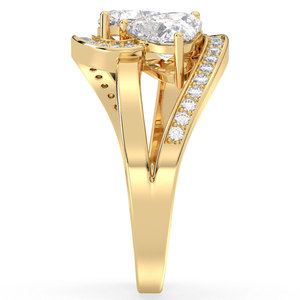 REYES Statement Heart Shape Moissanite <b>Solitaire</b> <b>Ring</b> in 925 Sterling <b>Silver</b> Yellow Gold Engagement Gift Fine Jewelry For Women - Product Image 5