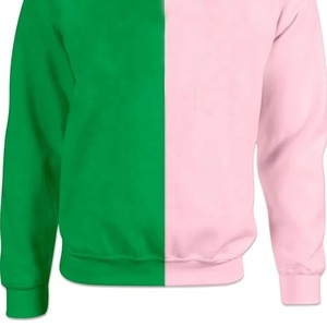 Sweat-shirt à capuche unisexe pour femmes Wide Greek House Sorority Alpha Green, logo personnalisé brodé, haute qualité, 100% coton - Product Image 3