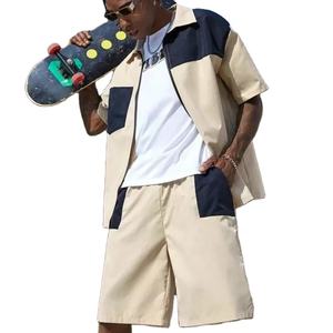 Short et t-shirt en coton pour homme, ensemble deux pièces, décontracté et personnalisé, survêtement, été - Product Image 1