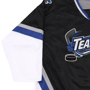 Jersey de Hockey sobre Hielo Personalizado |   Nombre del equipo personalizado más número del jugador - Tela sublimada de secado rápido - Ropa auténtica de la liga - Product Image 4