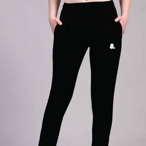 Pantalones Deportivos Largos de Punto Azul para Mujer, con Bolsillos, Transpirables, de Secado Rápido, Cintura Alta Elástica, Color Sólido, Corte Regular - Product Image 3