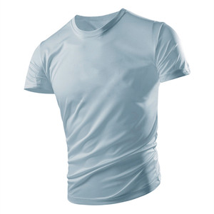 เสื้อยืดคอกลมแขนสั้นทรงปกติสำหรับผู้ชาย ผ้าฝ้าย 100% 300GSM สวมใส่สบาย ระบายอากาศได้ดี แห้งเร็ว พร้อมโลโก้ด้านหน้า - Product Image 5