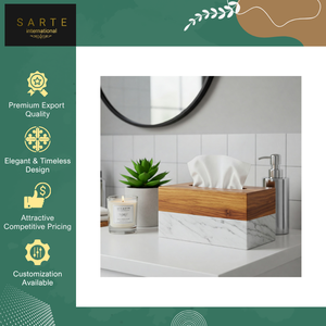 Boîte à mouchoirs de luxe faite à la main, design moderne, écologique, personnalisable (couleur et logo), à suspendre pour la maison, le restaurant, le bureau – Vente en gros - Product Image 3