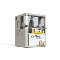 Máquinas Expendedoras de Café Inteligentes Totalmente Automáticas de Doble Brazo, Cafetería de Autoservicio, Robot de Café con Brazo Mecánico, Kiosco